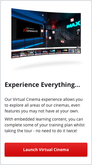 Mobile design of Cineworld home screen (2/3)
